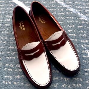 G.H. Bass & Co. Men's Brown and White Loafers